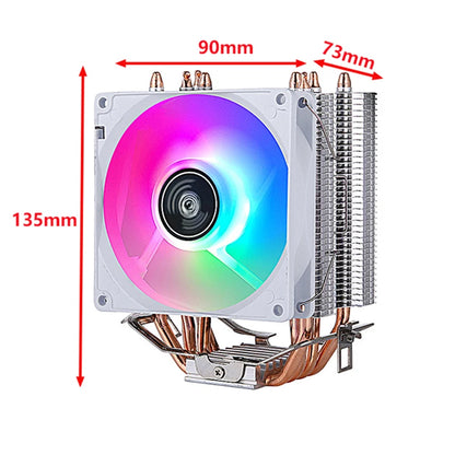 CPU Cooling Fan with Air-Cooled Radiator – Compatible with LGA2011, 115x, 1200, 1700 & AMD