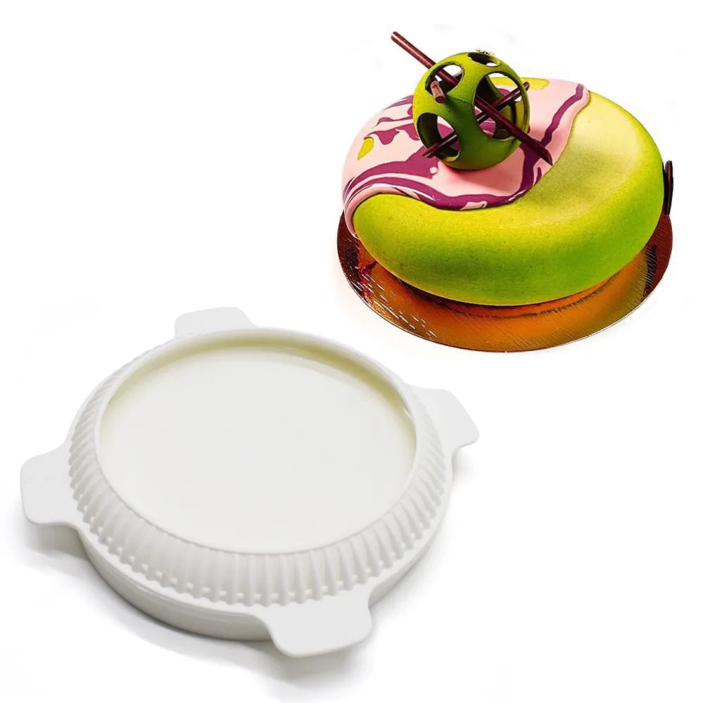 Round Corrugated Big Flower Silicone Mousse Cake Mold – Taiji French Dessert Baking & Chocolate Pudding Tool