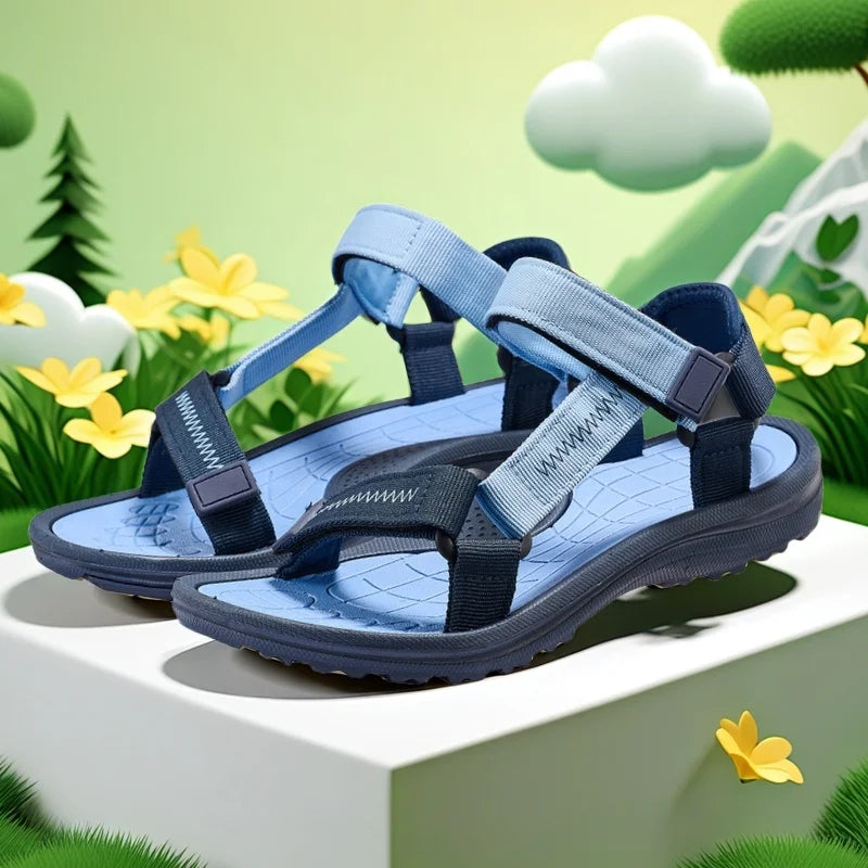 Kids Breathable Summer Sandals – Boys & Girls Outdoor Beach Open-Toe Sport Walking Shoes Size 30-38 Comfortable Footwear