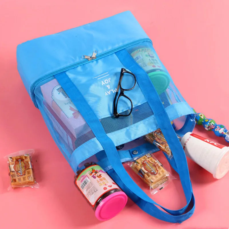 Versatile Handheld Thermal Insulation Bag : Shoulder Cooler Picnic Tote for Food and Drink Storage - Beach & Lunch Accessory