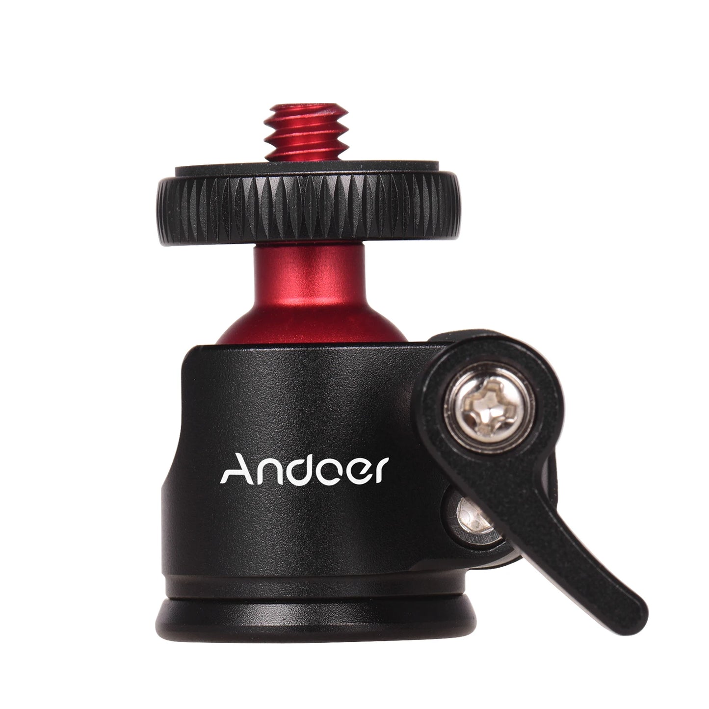 Andoer Mini Tripod Ball Head with 360° Swivel, U-Shaped Slot Design, Rotatable for DSLR Camera and Tripod