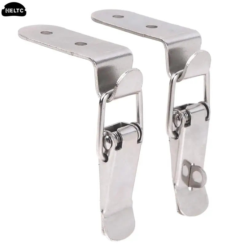 Stainless Steel 304 Locking Latch - Metal Toggle Catch Clasp with Loaded Hinges for Toolbox, Box & Furniture Hardware Accessories