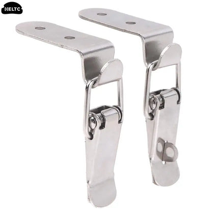 Stainless Steel 304 Locking Latch - Metal Toggle Catch Clasp with Loaded Hinges for Toolbox, Box & Furniture Hardware Accessories
