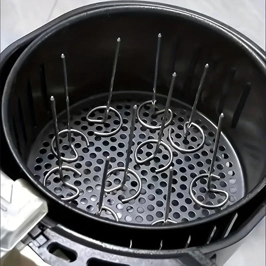 10pcs Air Fryer Oven Skewer Grill Set - Universal Accessories with Food Grade 304 Stainless Steel Baking Needles