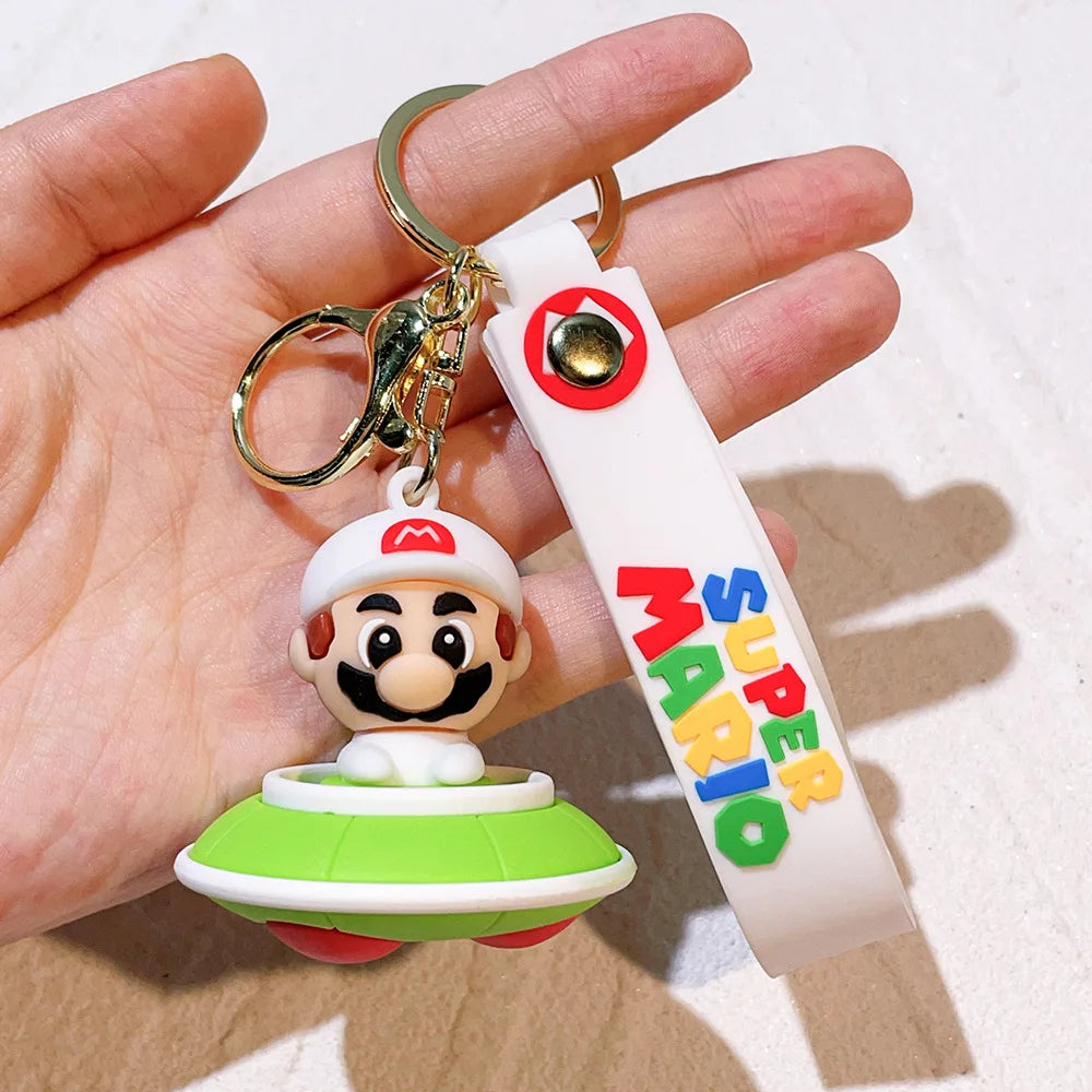 Super Mario Bros Keychain – 27 Cute Cartoon Character Action Figure Toy Doll Gift for Kids