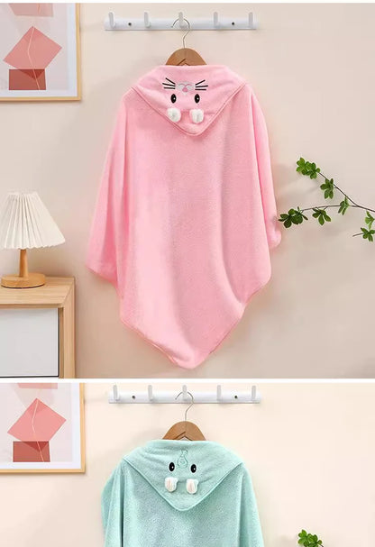 Cute Baby Bath Towel – Soft, Absorbent Newborn Swaddle Wrap Blanket for Girls & Boys