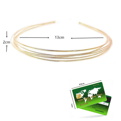 Thin Gold Multilayer Headbands: Women's Alloy Hair Hoop with Double Root Design - Smooth Hair Accessories for a Stylish Look