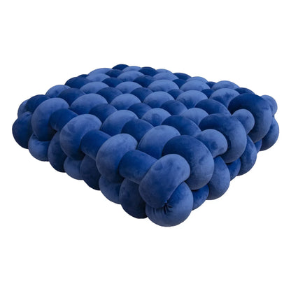 Knotted Square Cushion – Nordic Aesthetic Hand-Made Plush Pillow for Office Chair & Decorative Sleeping Back Support