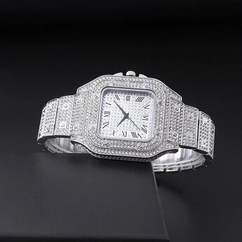Luxury Silver Stainless Steel Quartz Watch for Men – Dainty Business Casual Wristwatch