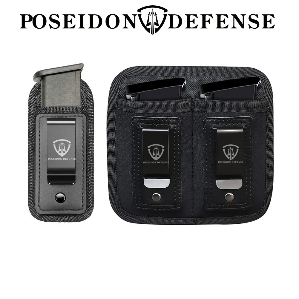 9mm .40 .45 Pistol Magazine Pouch – Single/Double Stack Holster, Concealed Carrier for Glock, S&W M&P, Sig Sauer, 1911, Beretta