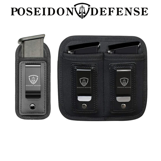9mm .40 .45 Pistol Magazine Pouch – Single/Double Stack Holster, Concealed Carrier for Glock, S&W M&P, Sig Sauer, 1911, Beretta