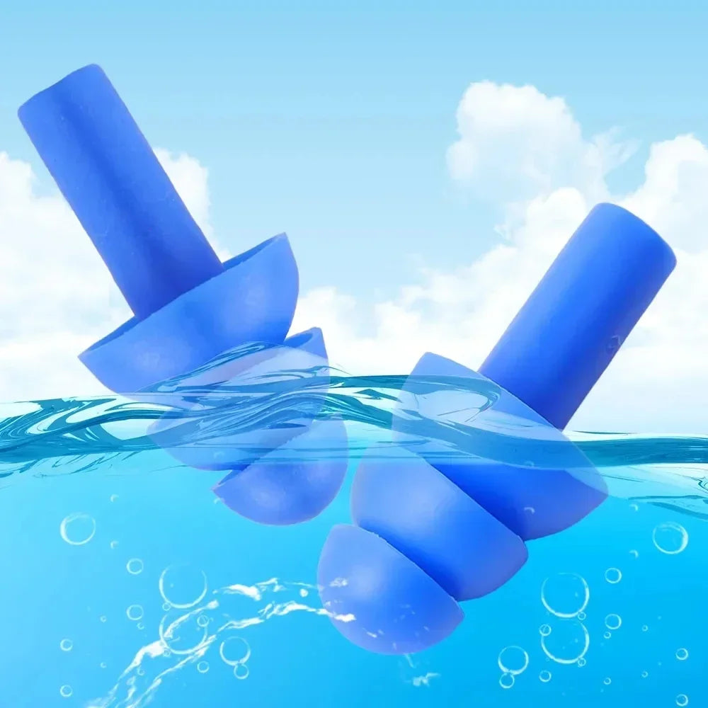 Reusable Waterproof Silicone Earplugs – Noise Reduction for Sleeping, Swimming, Surfing & Snorkeling with Storage Box