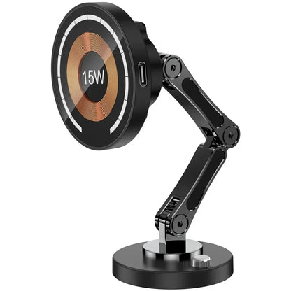 Magnetic Wireless Car Charger Stand – Fast Charging Mount for MagSafe iPhone 15/14/13/12