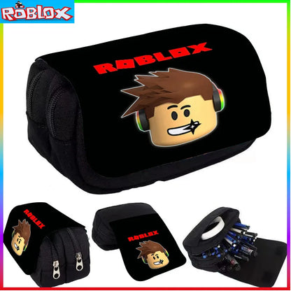 ROBLOX Pencil Case - Multi-Layer Stationery Box with Large Capacity for Pens and Pencils, Game Peripheral Storage Bag