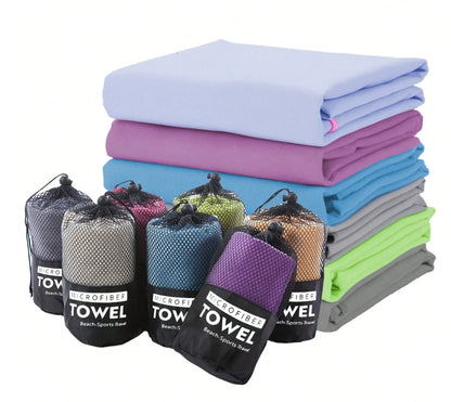 Quick Dry Microfiber Travel Towel – Ultra Absorbent, Super Soft & Compact Sports/Camping Towel for Outdoor Use (1pc)