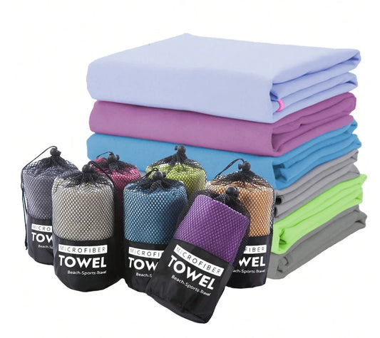 Quick Dry Microfiber Travel Towel – Ultra Absorbent, Super Soft & Compact Sports/Camping Towel for Outdoor Use (1pc)