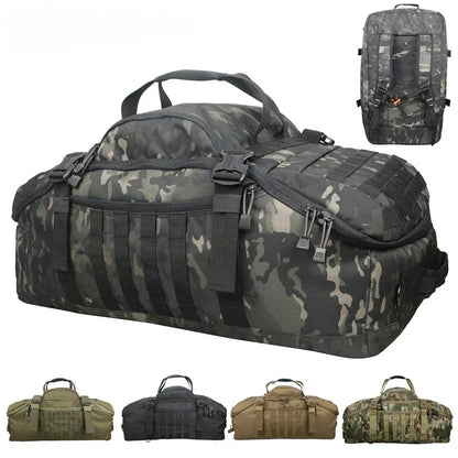 Large Tactical Duffle Backpack - 40L, 60L, 80L, Molle System, Outdoor Camping Bag for Men, Travel Backpack for Hiking