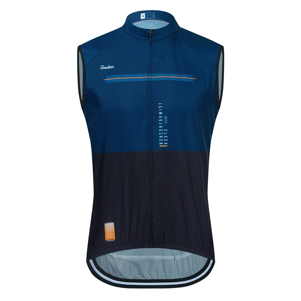 Raudax Men's Sleeveless Cycling Vest – Mesh Ciclismo Undershirt, Windproof Gilet for Cycling & Motorcycle