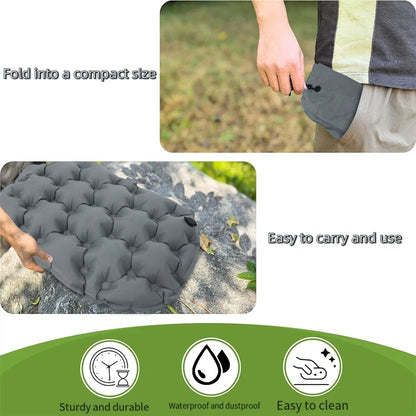 Inflatable Seat Cushion 36x28cm Portable Outdoor Camping Hiking Travel Chair Pad Lightweight Comfortable Inflatable Sitting Mat