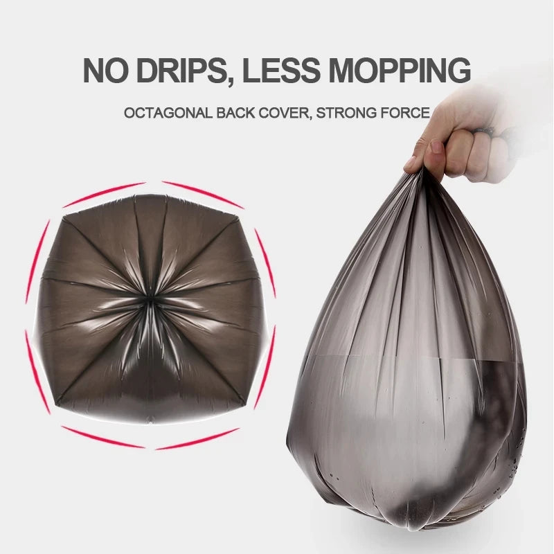 100pcs Black Household Rubbish Bags for Bathroom, Kitchen, and Trash Can - Disposable Plastic Garbage Bags
