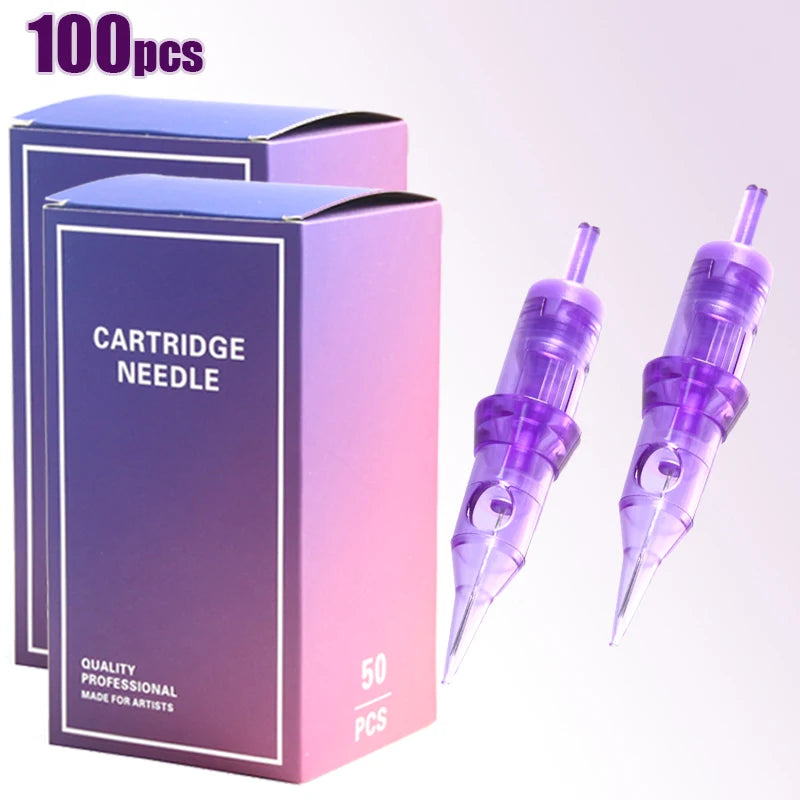 Tattoo Needle Cartridge Set 5/10/20/50pcs – Round Liner & Shader Disposable Needles for Tattoo Machine & Permanent Makeup Eyebrow Pen