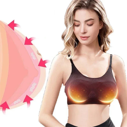 Electric Wireless Breast Massage Bra – Hot Compress Chest Care & Enhancement Massager
