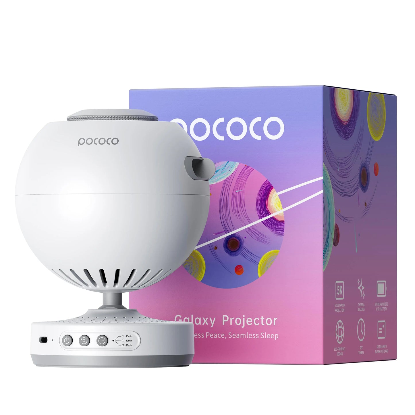 POCOCO Galaxy Projector - Star Night Light Lamp with HD Soft Light for Kids