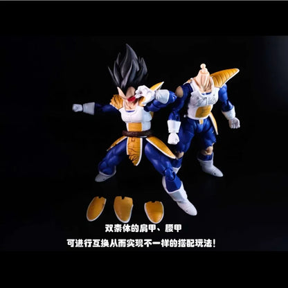 Black Hole Toys Dragon Ball SHF Action Figures — SSJ Super Saiyan Vegeta & Son Goku, Battle Suit & Battle Damage Model Toys