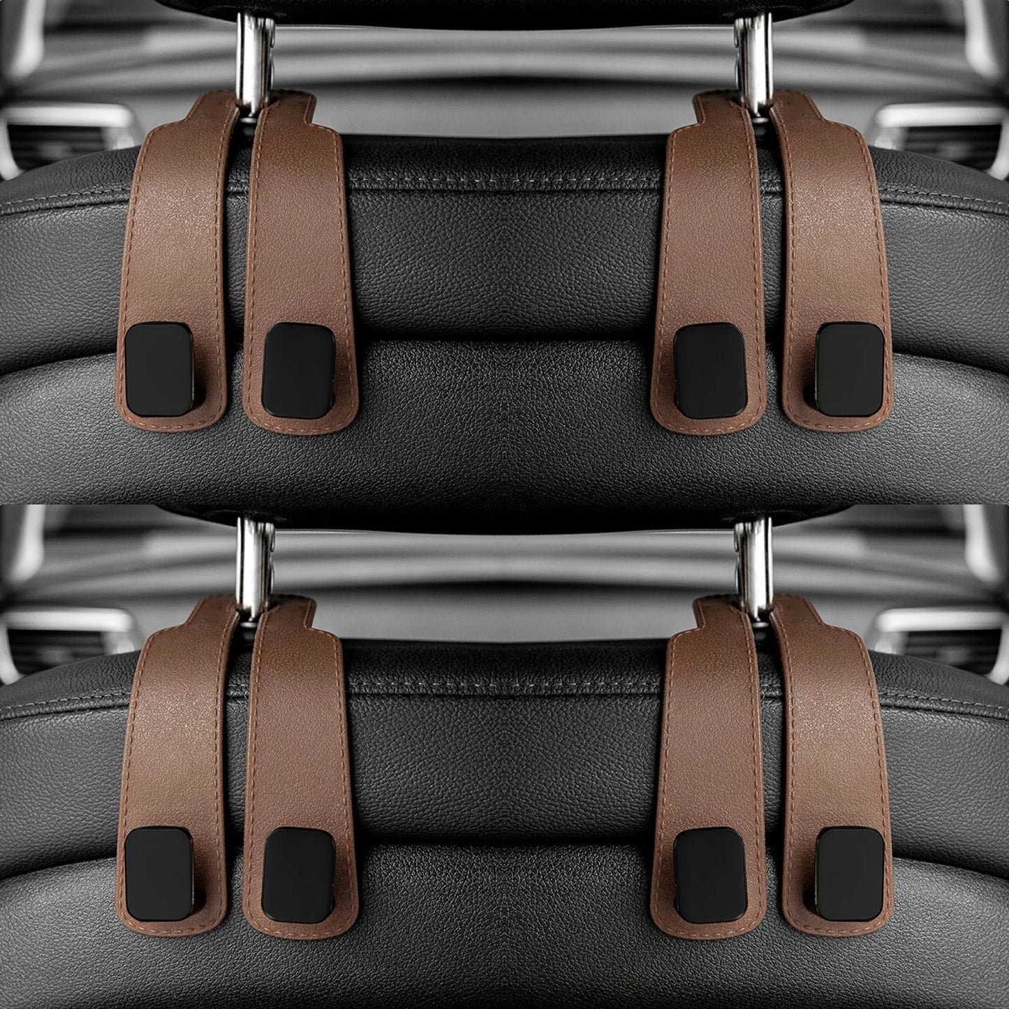 Car Headrest Hooks Hanger – Seat Back Bag Organizer Clips Auto Storage Fastener Hooks