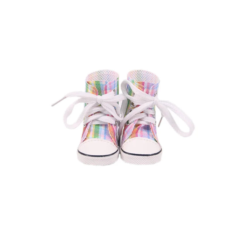 5CM Doll High-Top Boots – PU Shoes for 14.5" American & Paola Reina Dolls, 1/6 BJD Blythe & EXO Doll Accessories