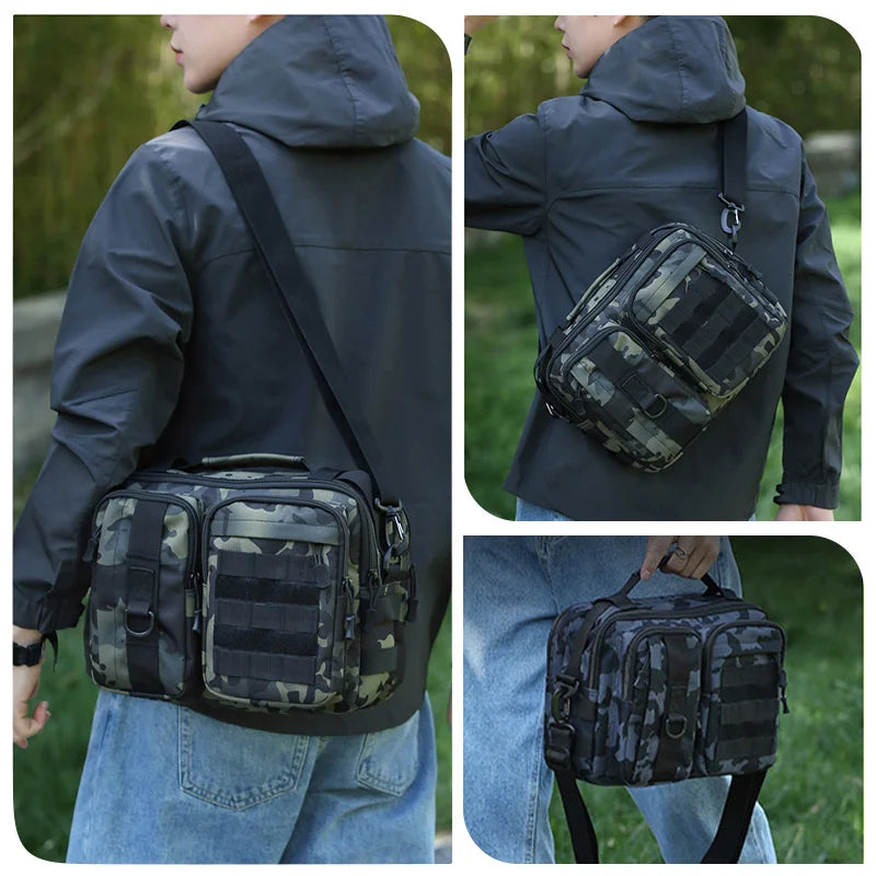Trekking Tactical Shoulder Bag – Molle Sling Crossbody for Men, Camping, Hiking, Travel, Climbing & Fishing Weekend Outdoor Bag