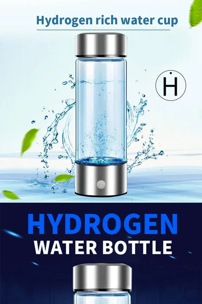 Hydrogen Oxygen Water Cup - H2 Inhalation Device with SPE PEM Dual Chamber Ionizer for Healthcare