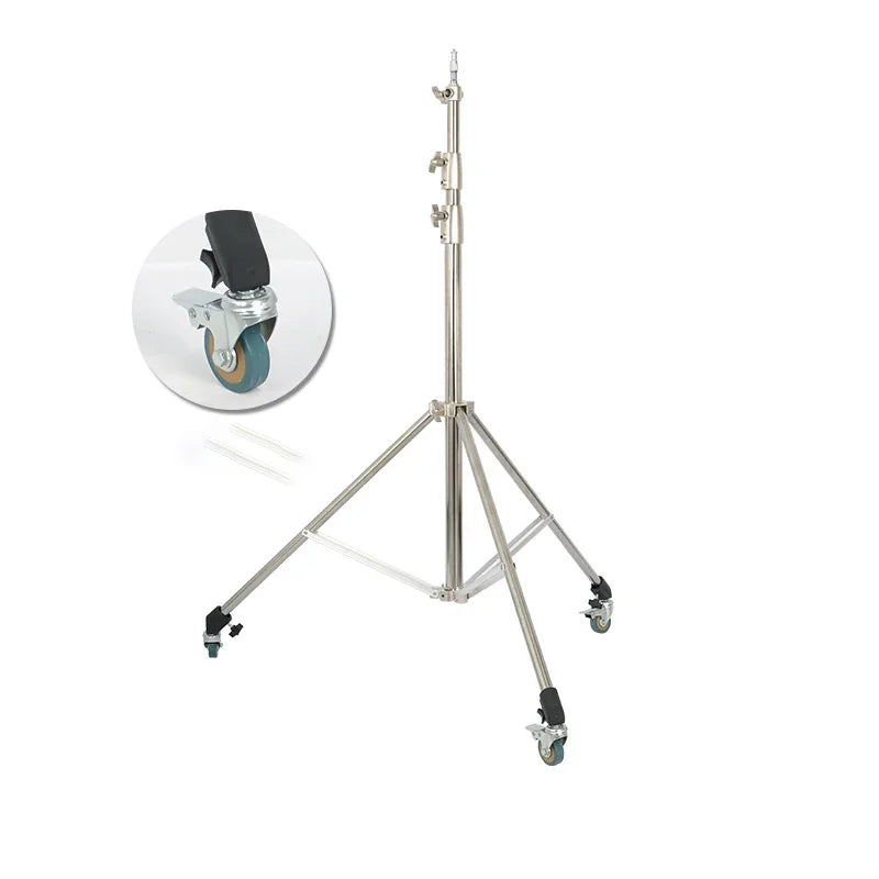 290cm Air Pressure Tripod - 10kg Bearing Stainless Steel Light Stand for Camera, Ring Light, Live Streaming & Photography