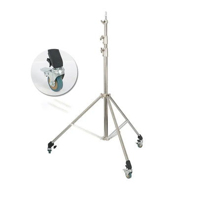 290cm Air Pressure Tripod - 10kg Bearing Stainless Steel Light Stand for Camera, Ring Light, Live Streaming & Photography