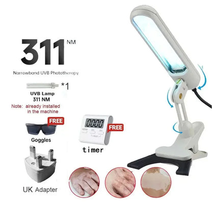 311nm UVB Phototherapy Lamp – Narrow Band UV Light Therapy Device for Vitiligo & Psoriasis Skin Treatment Instrument