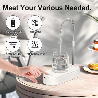 Electric Water Pump Dispenser — Automatic Gallon Bottle Pump for Home & Office, Portable Cold Water Pump