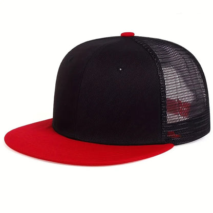 Fashion Mesh Baseball Cap – Camouflage Solid Color Snapback Trucker Hat for Outdoor Sports