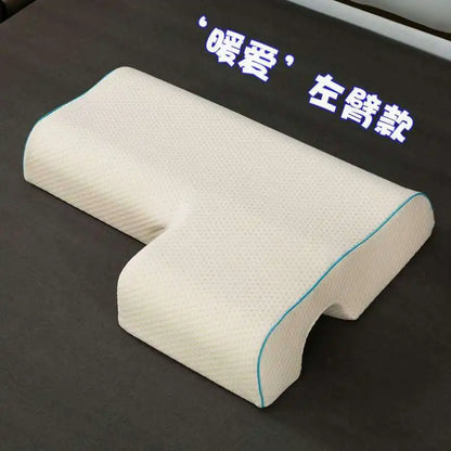 Purenlatex Orthopedic Couple Pillow - Memory Foam Cervical Vertebra Support, Arm Pain Relief, Side Sleeper Pressure Pillow