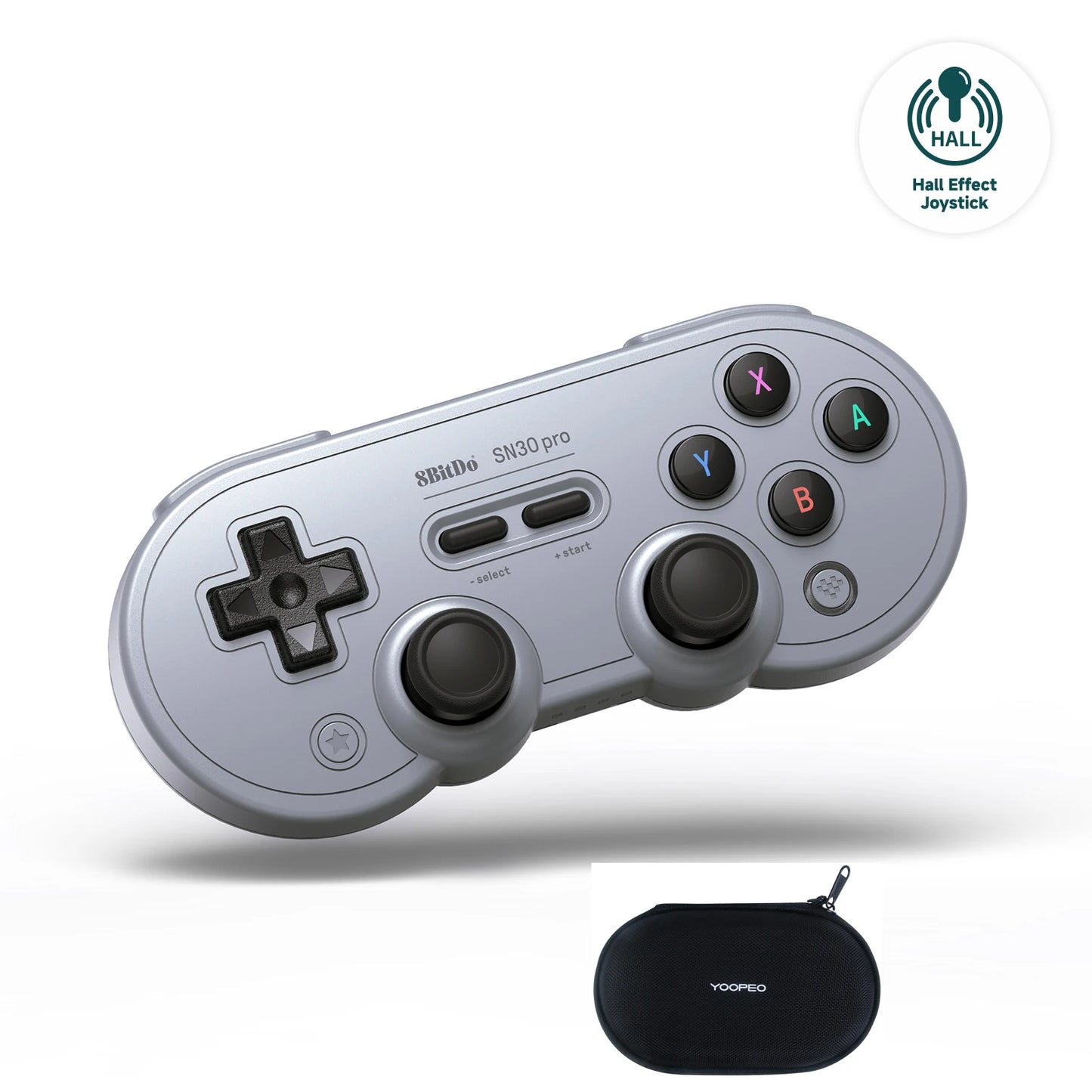 8Bitdo SN30 Pro Bluetooth Wireless Gaming Controller – Hall Effect, Compatible with Switch, MacOS, Android, Raspberry Pi, Windows, and Steam
