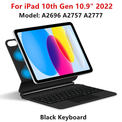 TouchPad Magic Keyboard Case for iPad Air & iPad Pro - Backlit Smart Cover with Trackpad Support for 11/13 Inch Models