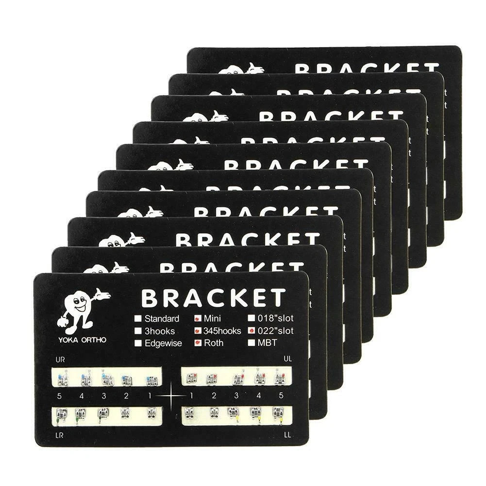 10 Packs Dental Orthodontic Metal Braces – Mini Roth/MBT/Edgewise 022 Slot Brackets for Dentist Treatment