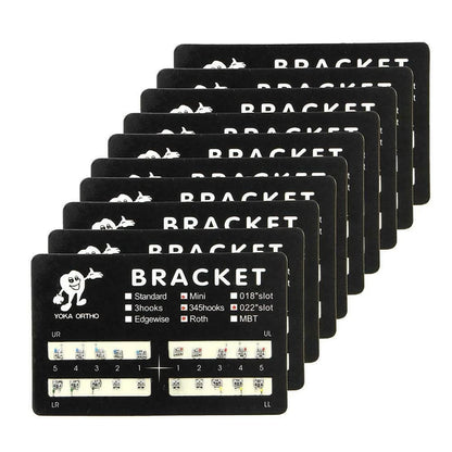 10 Packs Dental Orthodontic Metal Braces – Mini Roth/MBT/Edgewise 022 Slot Brackets for Dentist Treatment