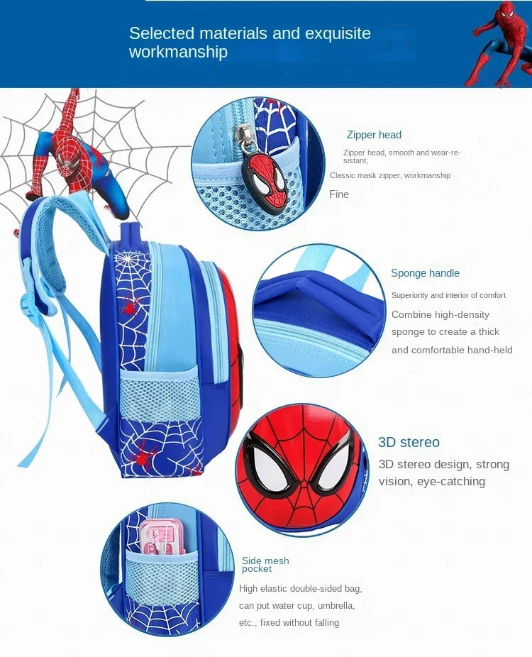 Disney Cartoon Animal Design Backpack – 3D Pattern Schoolbag for Boys, Kindergarten Gift