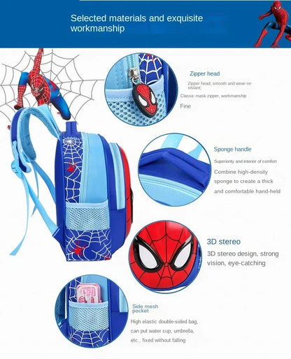 Disney Cartoon Animal Design Backpack – 3D Pattern Schoolbag for Boys, Kindergarten Gift