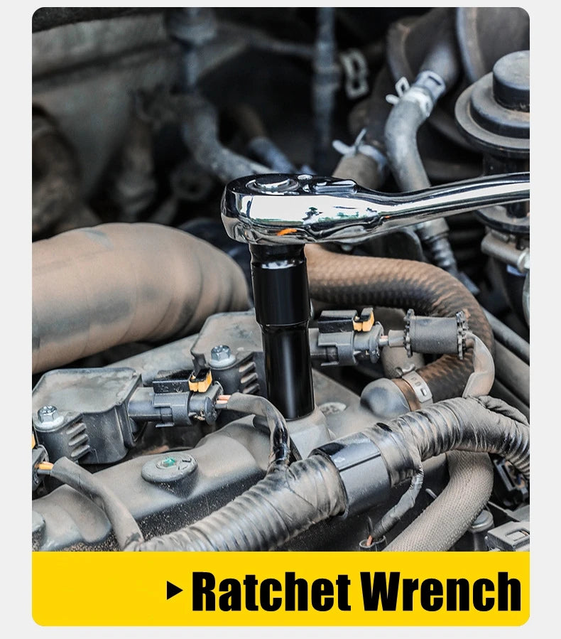 1/2" Drive Deep Impact Socket – Metric Wrench Socket for Pneumatic Tools, Tire Removal & Heavy-Duty Automotive Use