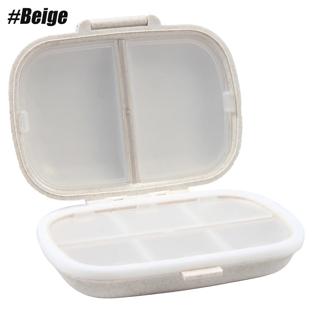 8-Compartment Travel Pill Organizer – Moisture-Proof Pill Case, Portable Medicine & Vitamin Holder for Purse