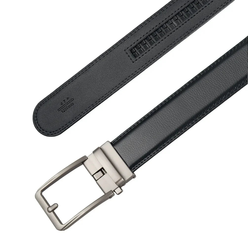 Click Belts for Men — Luxury Designer Genuine Leather Belt with Automatic Buckle, High-Quality Fashion Waist Strap