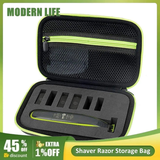 Shockproof Hard Travel Storage Bag for Philips One Blade Shaver Razor - Carrying Case for Men's Electric Shaver - Razor Holder and Storage Bag