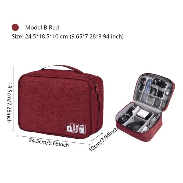 Waterproof Travel Cable Organizer Bag – Portable Digital Storage Pouch for Electronic Accessories
