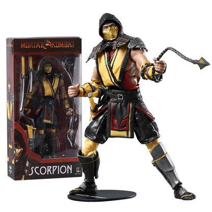 Scorpion & Sub-Zero Mortal Kombat 7" Action Figures – Exclusive Series 1 Movie Collectible Toy Dolls